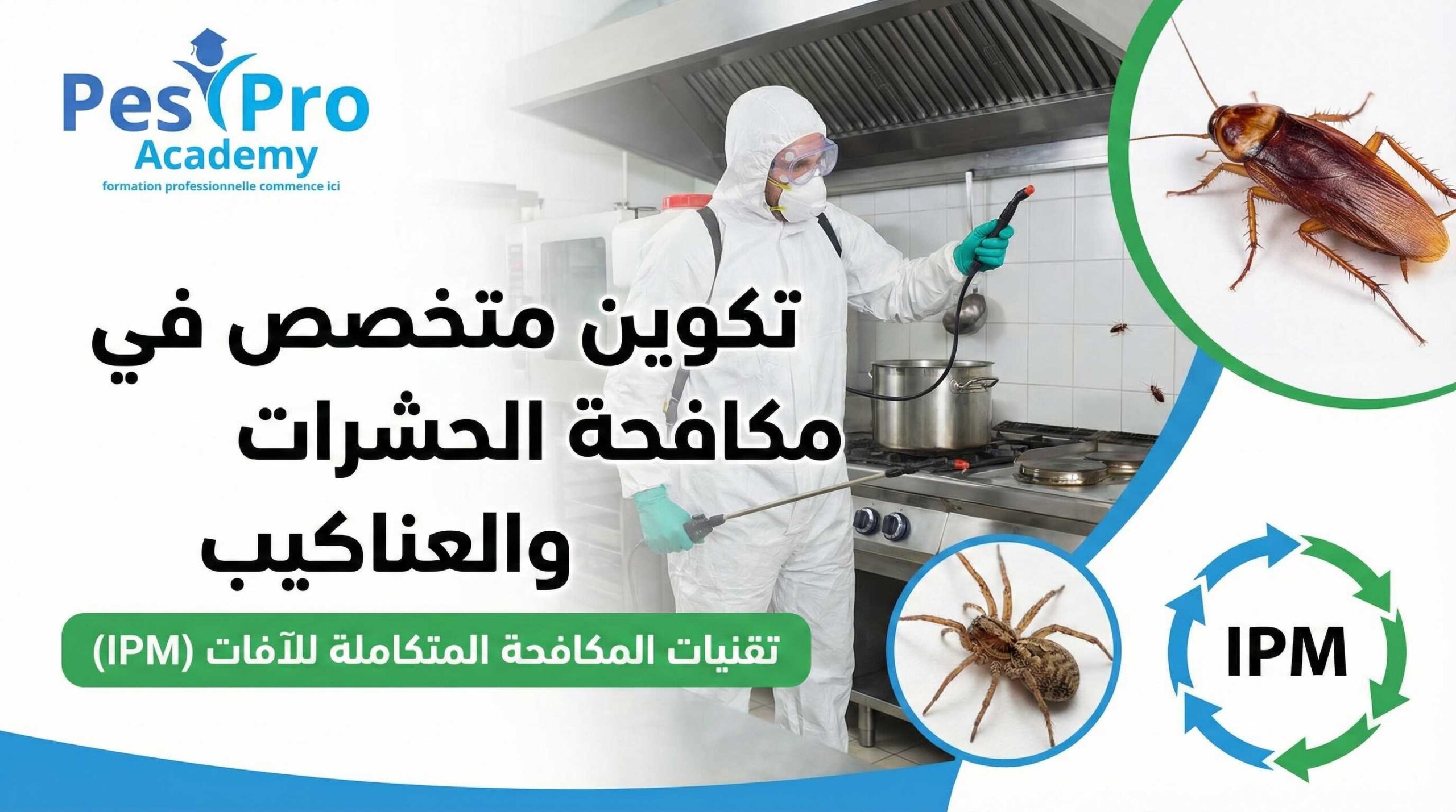 تكوين متخصص في مكافحة الحشرات والعناكب وتقنيات المكافحة المتكاملة للآفات (IPM)
